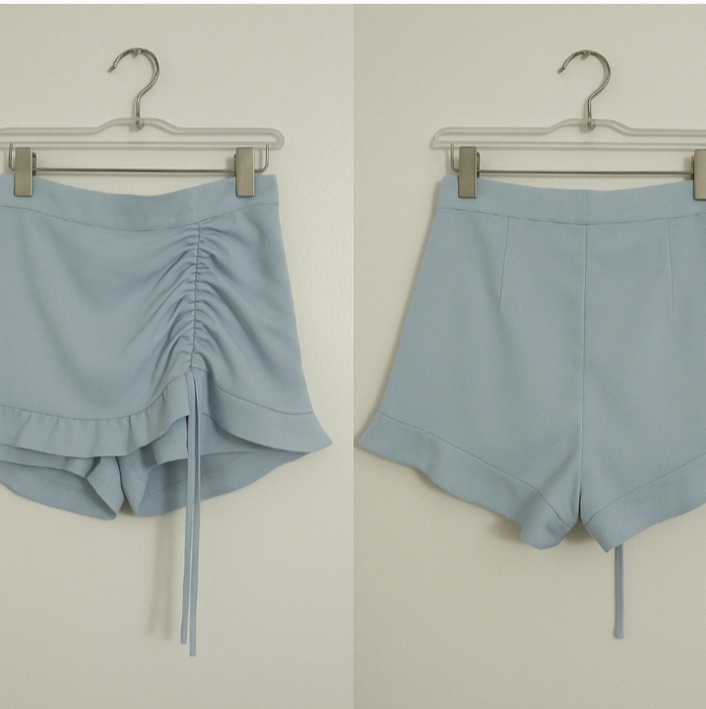 Sky Blue Women's Ruched Skorts - Picture 5 of 5